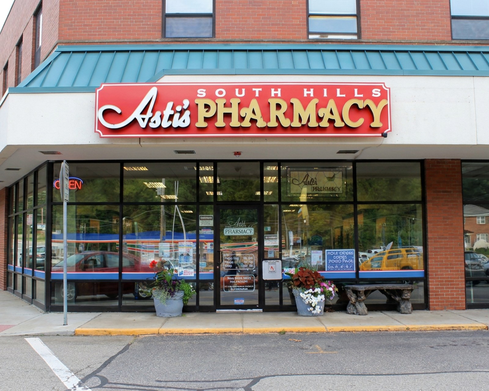 The Asti's South Hills Pharmacy storefront in Pittsburgh, PA
